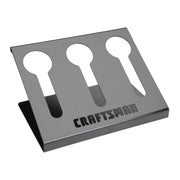 Photo of Craftsman CMST82696 metal tool holder with three slots, angled view, brand logo cutout.